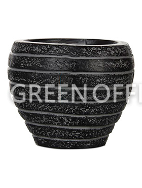 Кашпо Capi nature row vase taper round iii black