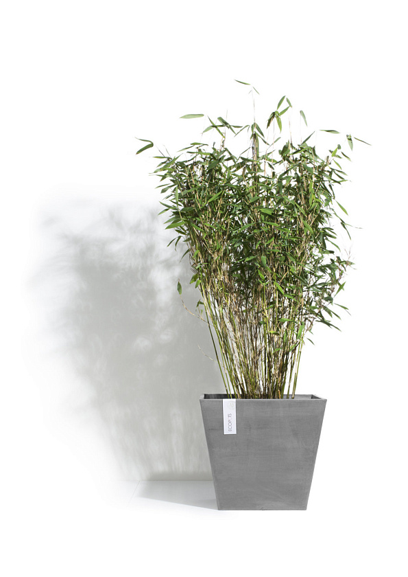 Кашпо Экопотс Роттердам серое_