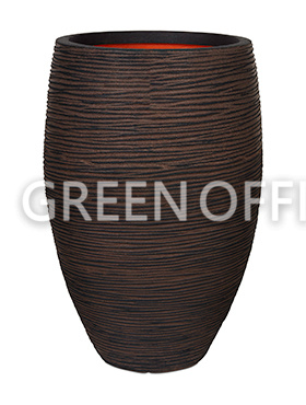 Кашпо Capi nature rib nl vase vase elegant deluxe dark brown - Фото 1