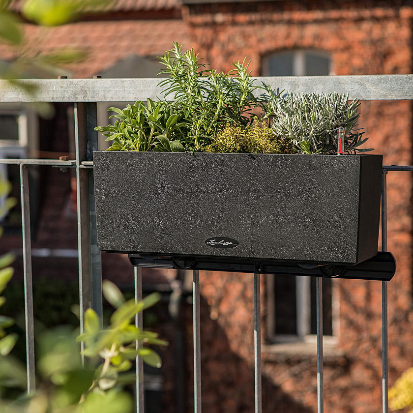 Кашпо Лечуза Балконера Стоун 50 (графитовый черный)_3