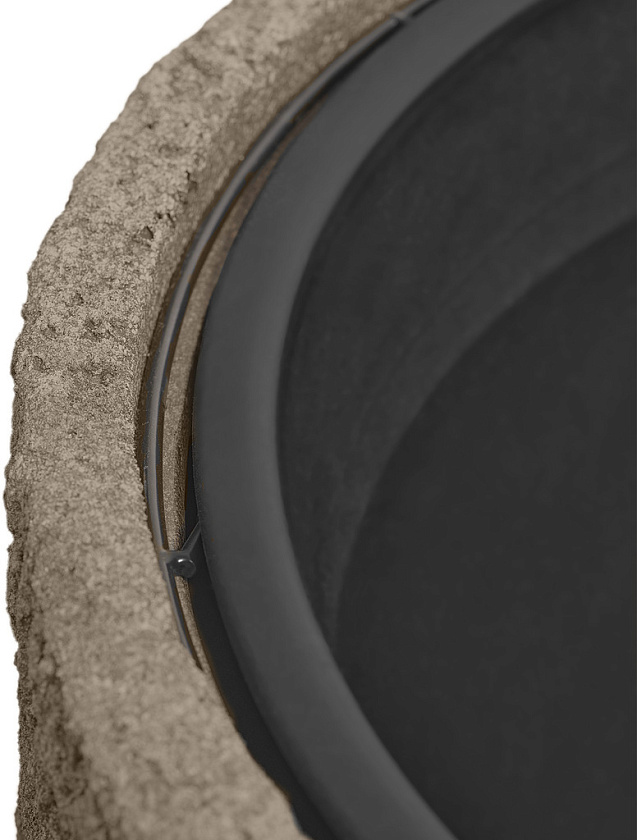 Кашпо Эффектори Терра Чаша Классик серый беж_5