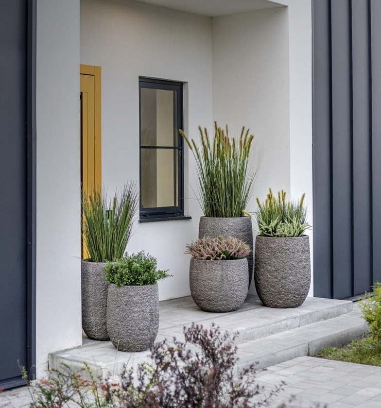 Кашпо Эффектори Терра Чаша Классик серый беж_8