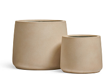 Кашпо Эрго Файн Рок Чаша Коун Песок теплый беж