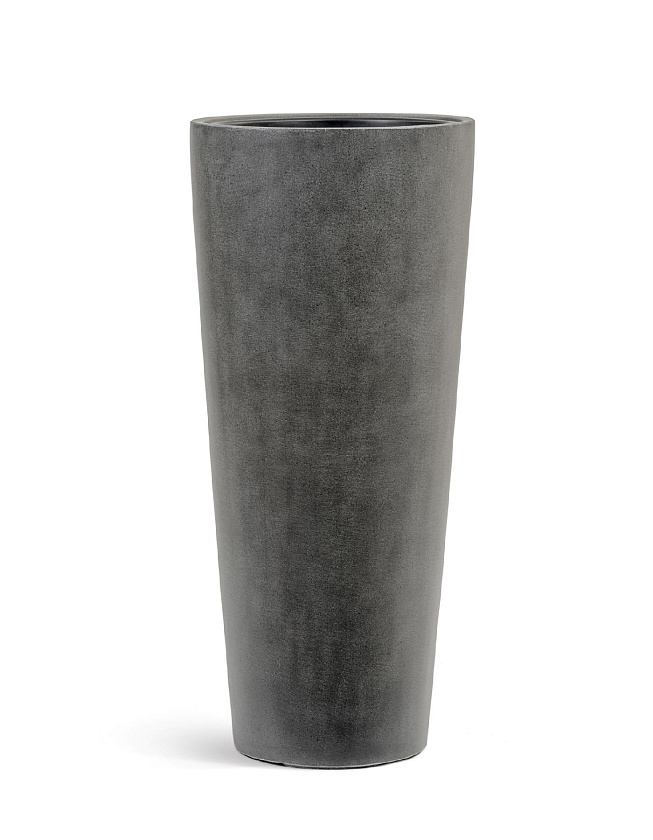 Кашпо Эффектори Бетон высокий конус темно-серый бетон_2