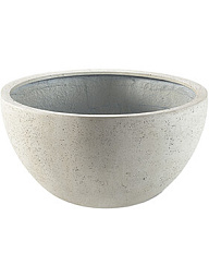 Кашпо Grigio low egg pot antique white-concrete