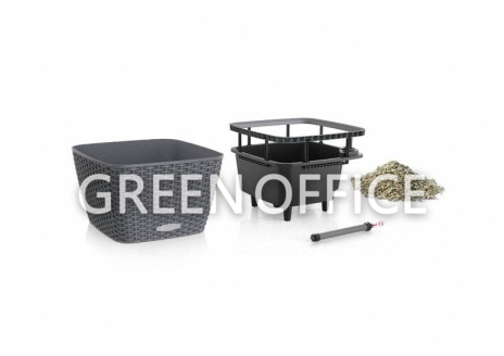 Кашпо Lechuza Bacino Cottage (гранит) - Фото 3