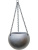 Подвесное кашпо Gradient hanging glob matt grey - Фото 1