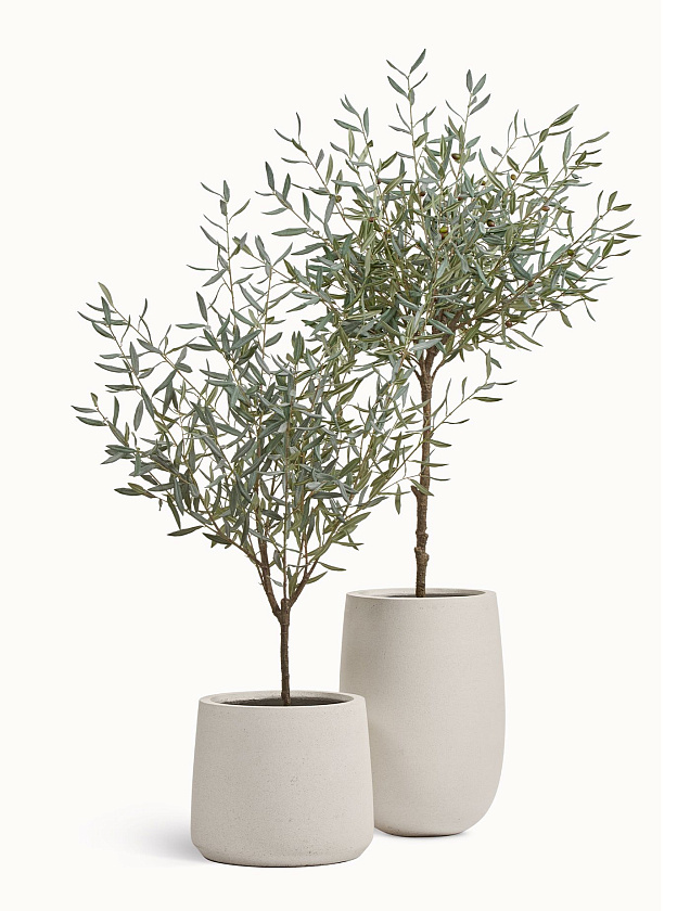 Кашпо Эрго Файн Рок Чаша Коун Белый камень_7