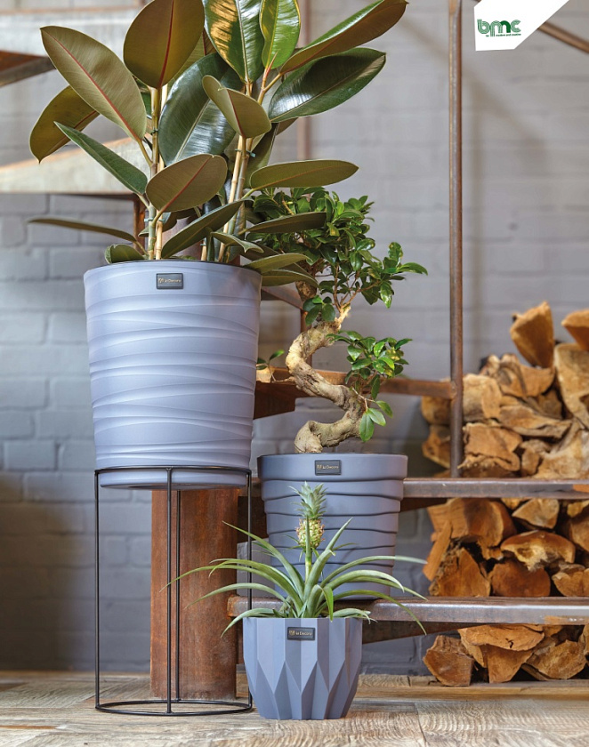 Кашпо Дюна со вторым дном (антрацит)_3