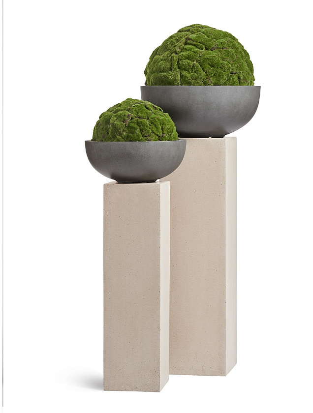 Кашпо Эффектори Бетон низкая плоская чаша темно-серый бетон_5