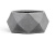 Кашпо ERGO Rombo низкая чаша многогранник светло-серый камень - Фото 3
