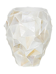 Кашпо Shell orchid planter white mother of pearl