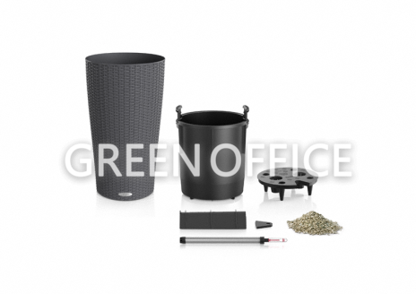 Кашпо Lechuza Cilindro Cottage (гранит) - Фото 3