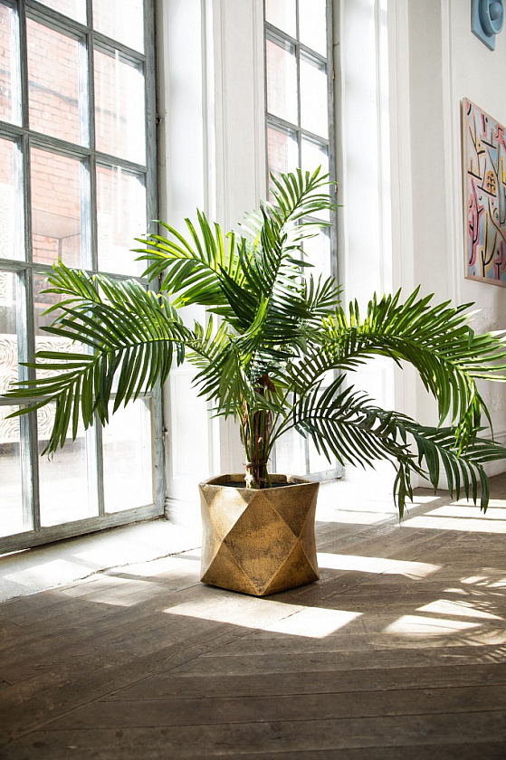 Кашпо Геометри Ромб (золотое)_1