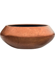 Кашпо Metallic silver leaf bowl ufo matt copper