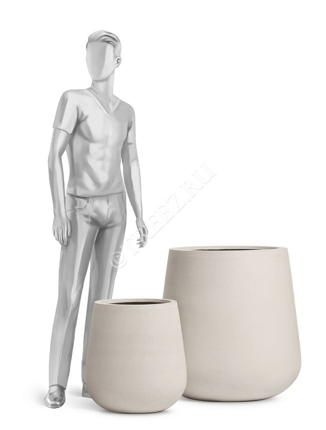 Кашпо Эрго Файн Рок Дизайн-чаша Белый камень_7