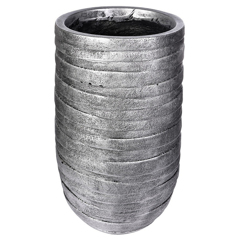 Кашпо Роу Высокое серебряное_
