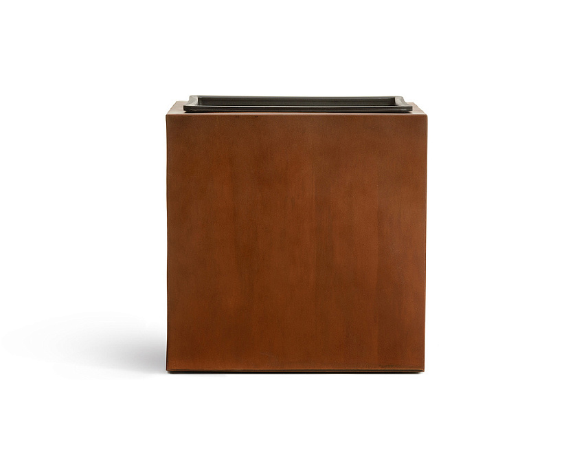 Кашпо Эффектори Кортен Стил Куб Кортеновская сталь Бархатистая окись_1