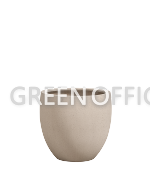 Кашпо Effectory Beton Большой округлый конус Белый песок - Фото 2