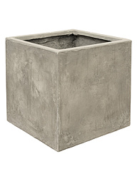 Кашпо Static (grc) cube grey