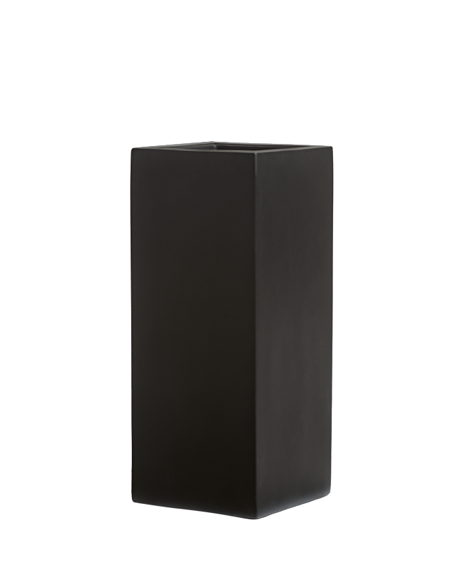 Кашпо Эффектори Блэк Стоун Высокий куб Антрацит_2
