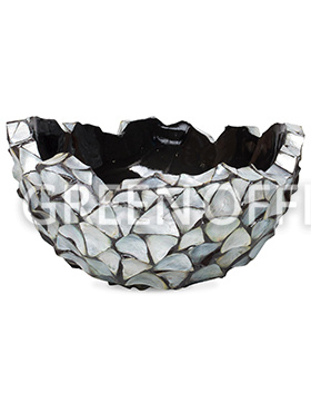 Кашпо Shell bowl mother of pearl silver-blue