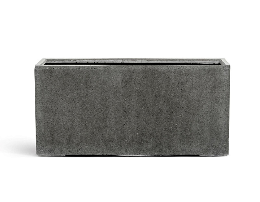 Кашпо Эффектори Бетон низкий прямоугольник темно-серый бетон_2