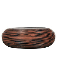 Кашпо Capi nature bowl round rib i brown