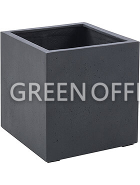Кашпо Grigio cube lead-concrete
