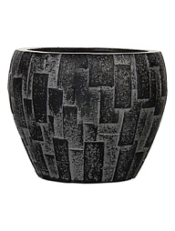 Кашпо Capi nature stone vase taper round ii black