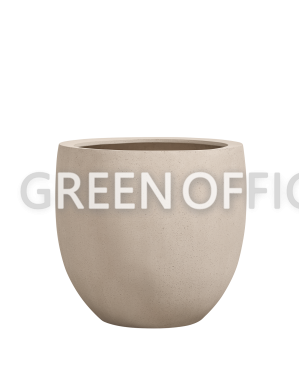 Кашпо Effectory Beton Большой округлый конус Белый песок - Фото 1