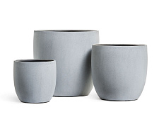 Кашпо Эффектори Бетон округлый конус серый ледник