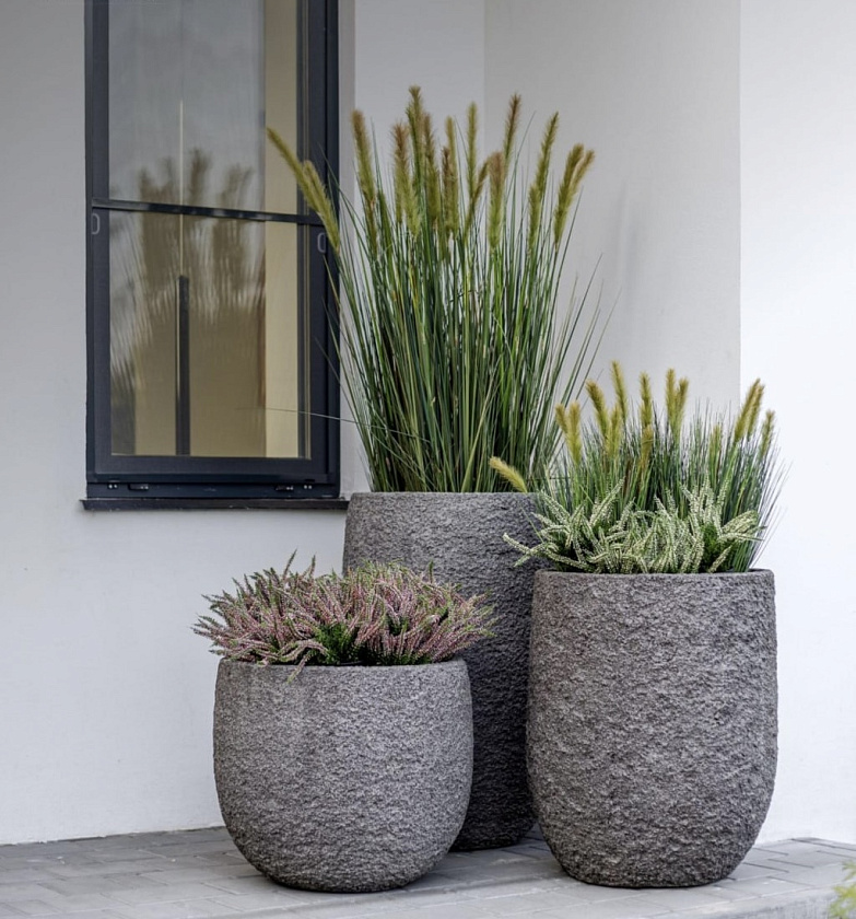 Кашпо Эффектори Терра Чаша Классик серый беж_7