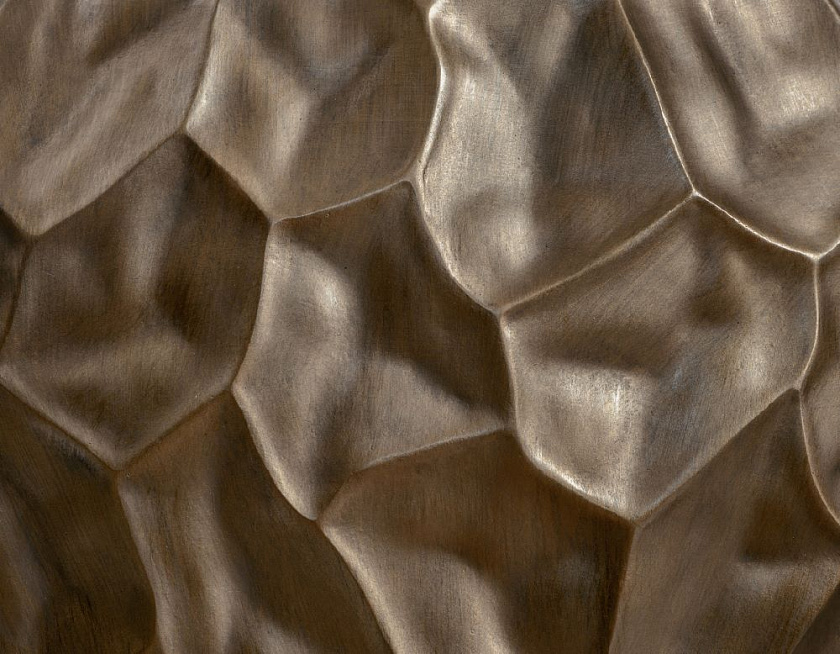 Кашпо Эффектори Металл Плоская сфера Дизайн Крампл Черненая бронза_4