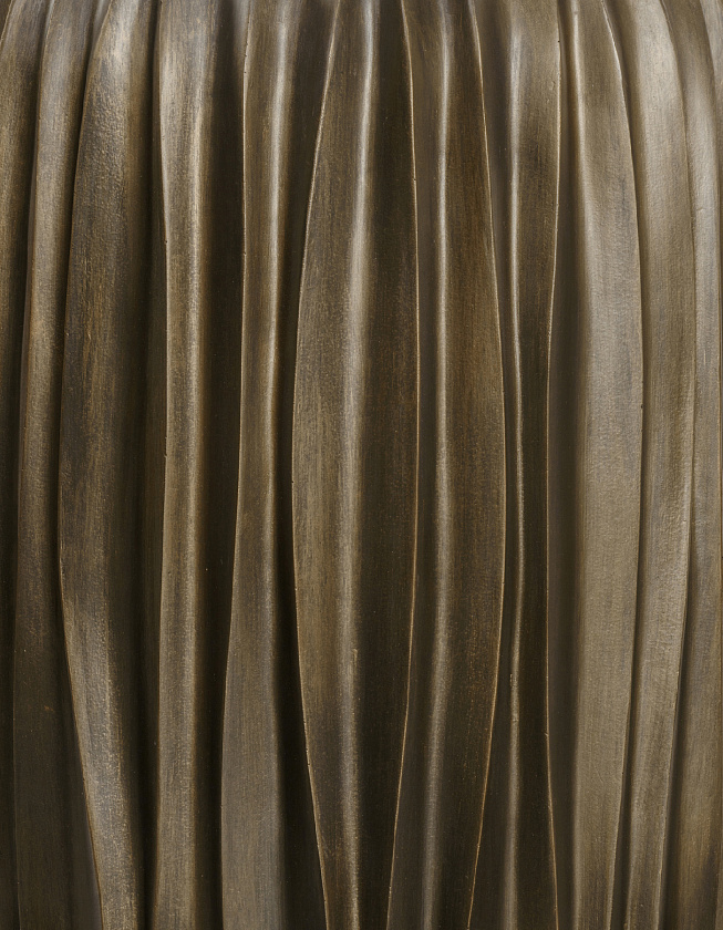 Кашпо Эффектори Металл высокий конус Дизайн Вейв Черная бронза_6