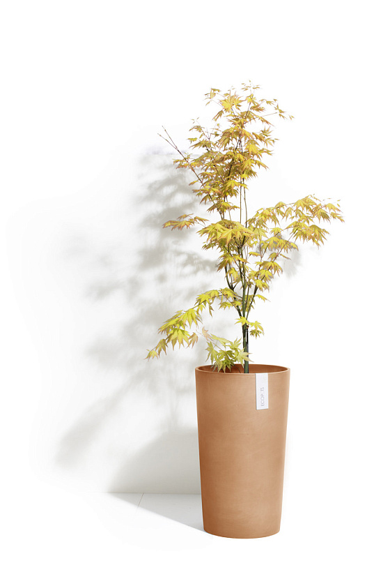 Кашпо Экопотс Амстердам высокое терракотовое_