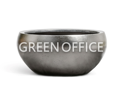 Кашпо Эффектори Металл Низкая полусфера Стальное серебро - Фото 2