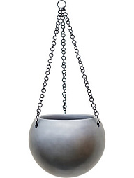 Подвесное кашпо Gradient hanging glob matt grey