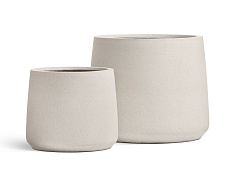 Кашпо Эрго Файн Рок Чаша Коун Белый камень