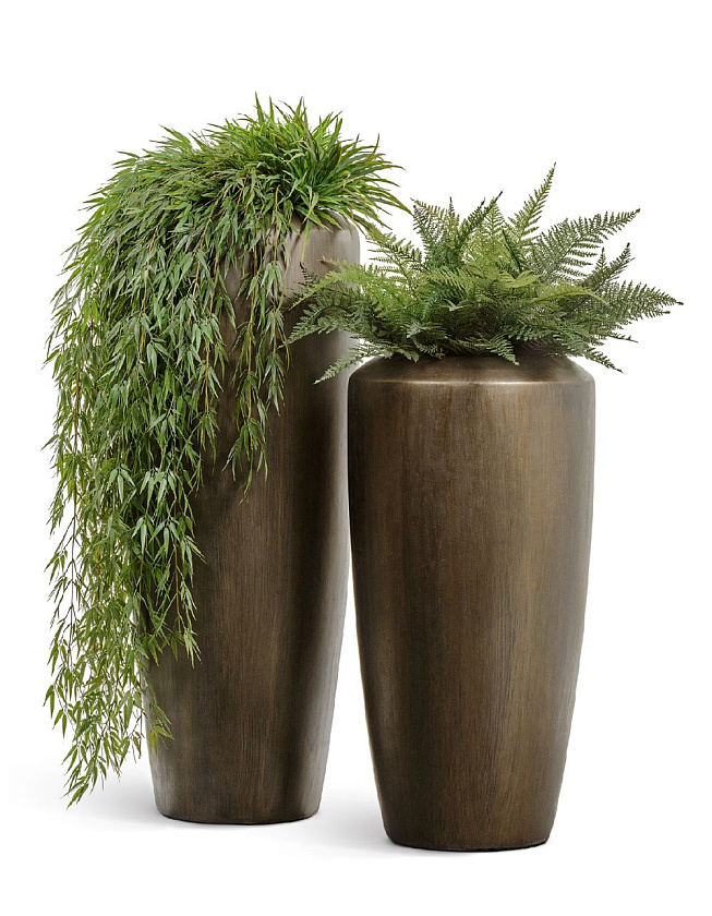 Кашпо Эффектори металл Высокий конус Дизайн Черная бронза_7