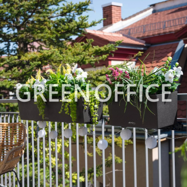 Кашпо Lechuza Balconera Stone 100 (светло-бежевый) - Фото 6