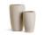Кашпо Эффектори Бетон Высокий округлый конус Белый камень - Фото 1