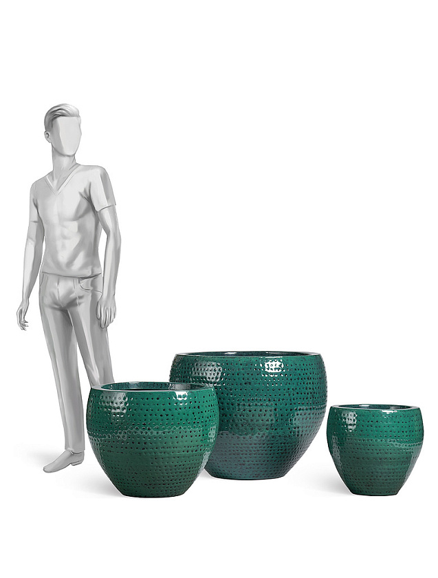 Кашпо Эффектори Рон Чаша Классик Зелёно-голубой Нефрит (эмаль)_6