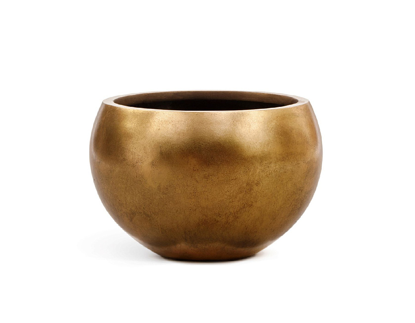 Кашпо Эффектори Металл полусфера сусальное золото_2