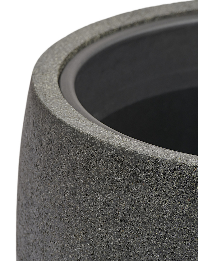 Кашпо Эффектори Стоун чаша классик темно-серый камень_5