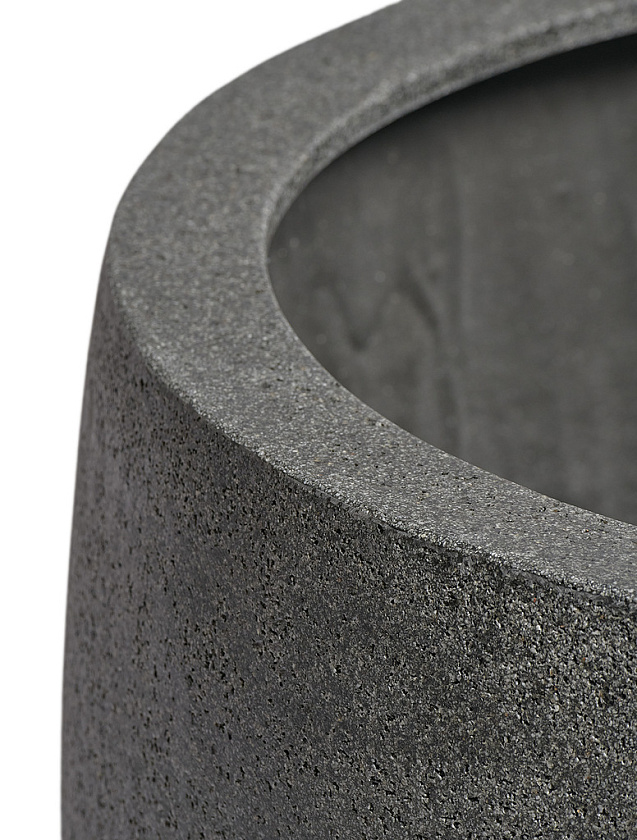 Кашпо Эффектори Стоун округлый конус темно-серый камень_