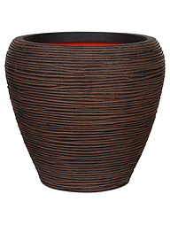 Кашпо Capi nature rib nl vase taper round dark brown