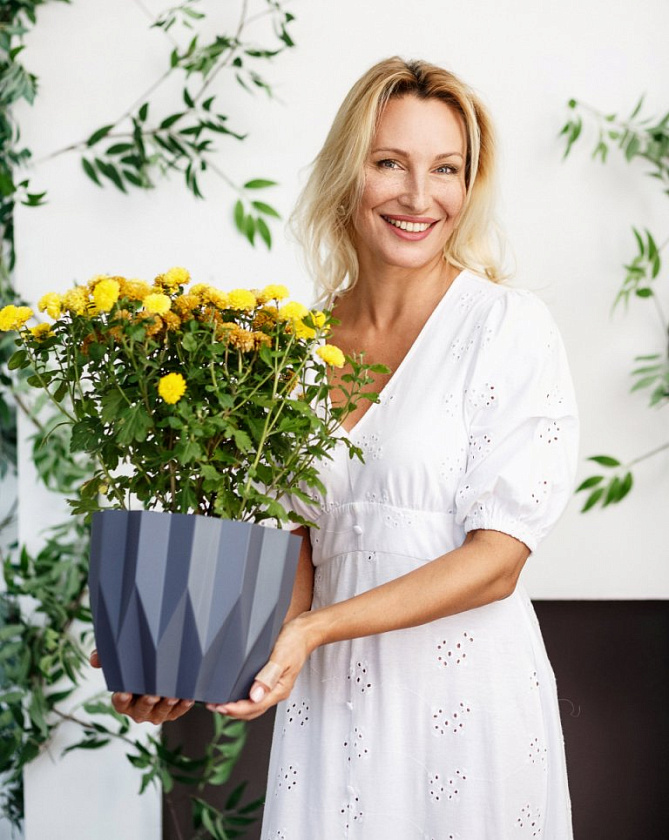 Кашпо Геометрия (Антрацит)_2