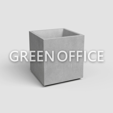 Кашпо Артевази Сидней куб светло-серый - Фото 1