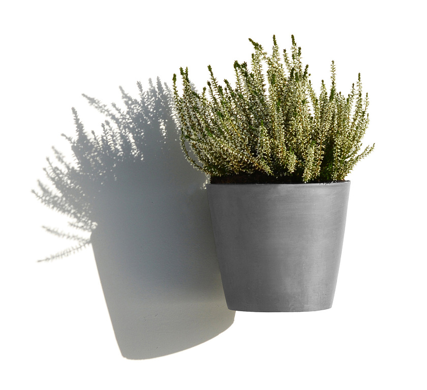 Кашпо Экопотс Амстердам настенное серое_